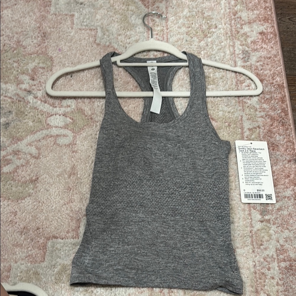 Lululemon Athletica Gray Fitted Sleeveless Tank Top